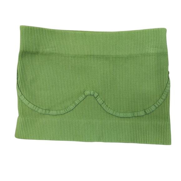 NWOT Free People Intimately Stretch Tube Top XS/S Green Minimal Beach Loungewear - Picture 1 of 6